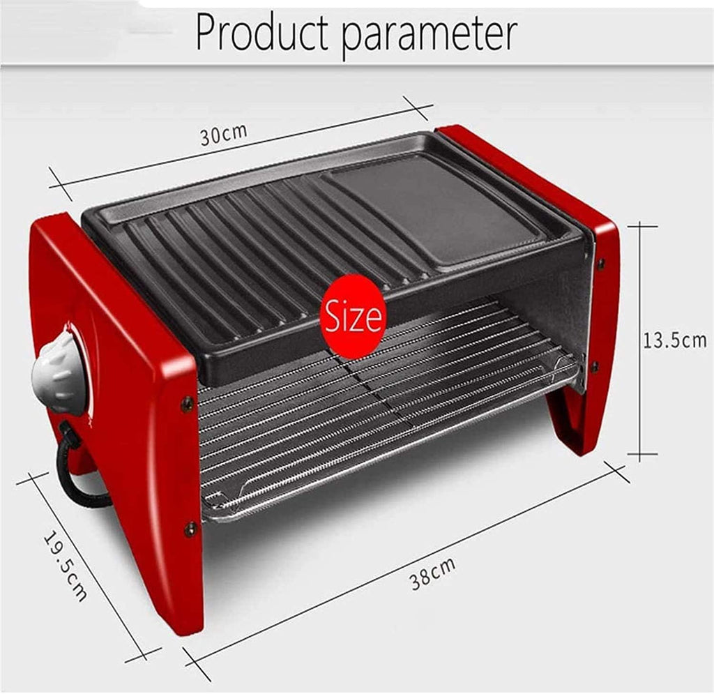 1200W Multifunction Electric Grill Double-layer Household Smokeless Electric Pan Indoor Grill,Household Nonstick Electric Griddle