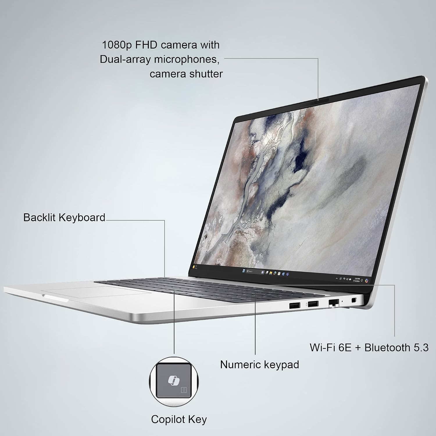 Dell Pro 16 (Next Gen Latitude 3550) Business AI PC Laptop (16' FHD+ Anti-Glare, Intel 12-Core Ultra 7 255U, 32GB DDR5, 1TB SSD) 1080p IR Webcam, Backlit, Thunderbolt 4, Wi-Fi 6E, Win 11 Pro, Sliver