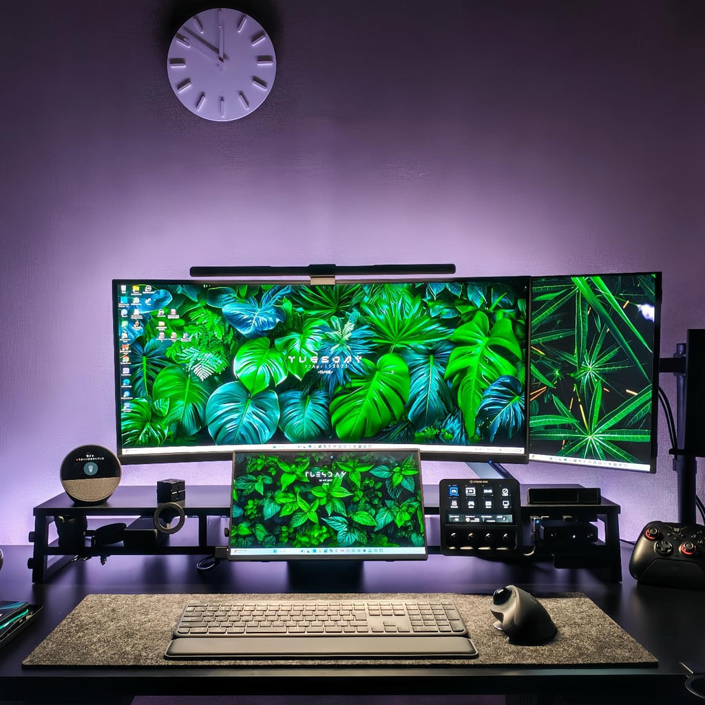 Kado Dual Portable Monitor Setup - 2-Pack 15.6'' FHD 1080p, Ultra-Slim Laptop Monitor 1920x1080 with Built-in Speakers, IPS Display 180° Kickstand Stacked Desktop Setup Office Gaming Daytrading