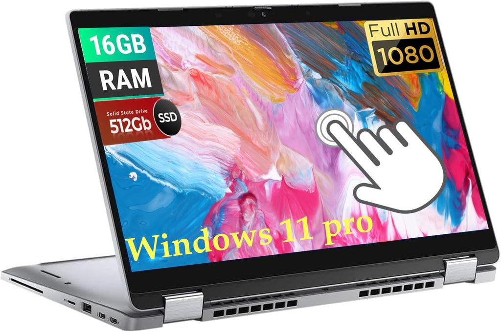 Dell Latitude 5320 2-in-1 Touchscreen, 13.3' FHD (1920x 1080), Intel i7-1185G7 (3.0-4.8GHz), 16GB RAM, 512GB SSD, Backlit Keyboard, Win11 Pro (Renewed)