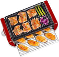 1200W Multifunction Electric Grill Double-layer Household Smokeless Electric Pan Indoor Grill,Household Nonstick Electric Griddle