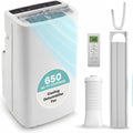 SereneLife Small Air Conditioner Portable 14,000 BTU with Built-in Dehumidifier - Portable AC unit for rooms up to 650 sq ft - Remote Control, Window Mount Exhaust Kit