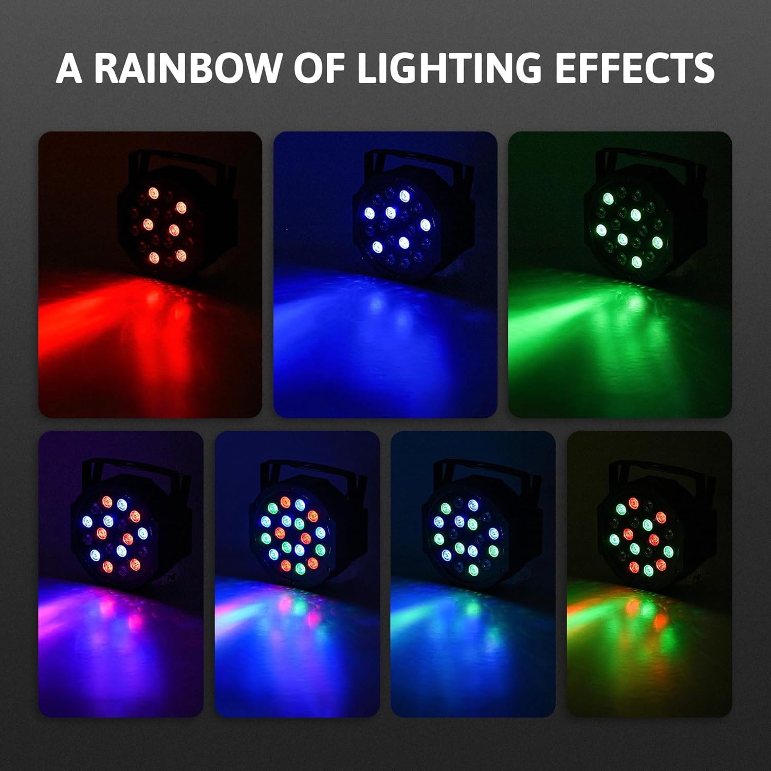 CO-Z LED Stage Lights DMX, 8 pcs 18x3W RGB Par Can Lights Package with DMX Controller Sound Activated Stage Effect Lighting for Party DJ Dance Church Wedding Home Uplighting