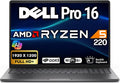 Dell Pro 16 FHD+ 16' (Replaces Latitude 3550), AMD Ryzen 5 220, 16GB DDR5 RAM, 512GB SSD, Backlit Keyboard, WiFi 6E + BT, RJ-45, HDMI, HD Webcam, W11P, Business Laptop, Black