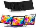 KOJOM 2K Laptop Screen Extender - 13' IPS 1440P Triple Screen Laptop Monitor Extender Plug & Play Multi Screen Attachment for 13'-17' Laptops Compatible with Wins Mac Dex Chrome Travel Gaming Work