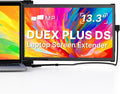 New Mobile Pixels Duex Plus DS Laptop Screen Extender, 13.3' FHD 1080P IPS Ultra Slim Portable Monitor, USB A/USB C/HDMI Plug and Play Laptop Monitor, Windows/Mac/Android/Switch Compatible