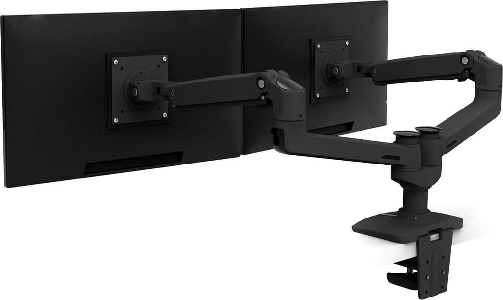 Ergotron – LX Dual Monitor Arm, VESA Desk Mount – for 2 Monitors Up to 27 Inches, 7 to 20 lbs Each – Matte Black