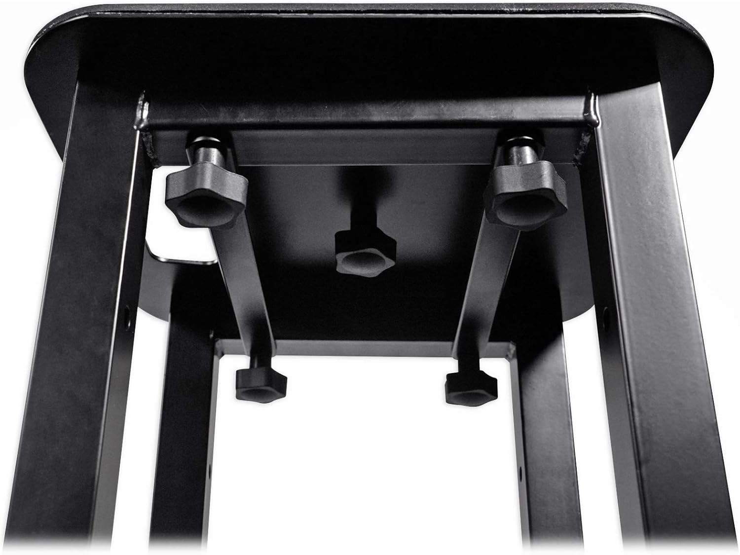 Rockville RTP32B Totem Pole Moving Head Light Stand, Adjustable 39 - 68.8 in, Black/White Scrims, Carry Bags, Tool‑Free Setup, 35mm Speaker Mount, for Mobile DJs & Events