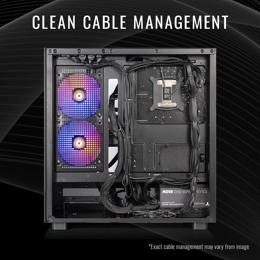Thermaltake LCGS View 9870T-270 Gaming Desktop (AMD Ryzen™ 7 9800X3D, ToughRam 32GB DDR5 6400MT/s RGB Memory, NVIDIA® GeForce RTX™ 5070 Ti, 2TB NVMe M.2, WiFi, Windows 11) V27B-B850-57T-LCS