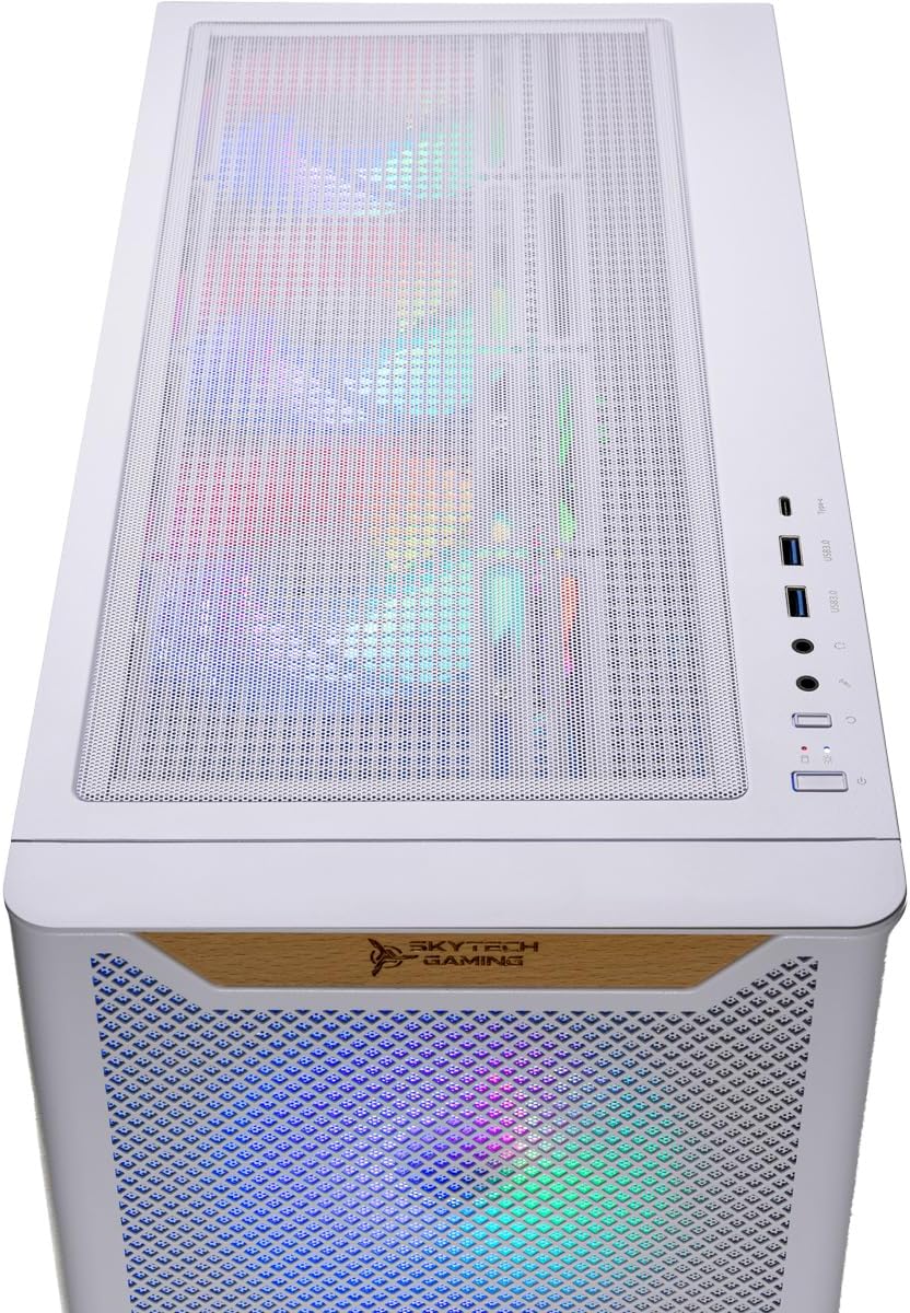 Skytech Gaming Chronos 3 Desktop PC, Intel i7 14700F 2.1 GHz (5.3GHz Turbo), NVIDIA RTX 5060 Ti 16GB, 1TB NVMe SSD, 16GB DDR5 RAM 5200, 850W Gold ATX 3 PSU, 360mm ARGB AIO, Wi-Fi, Win 11