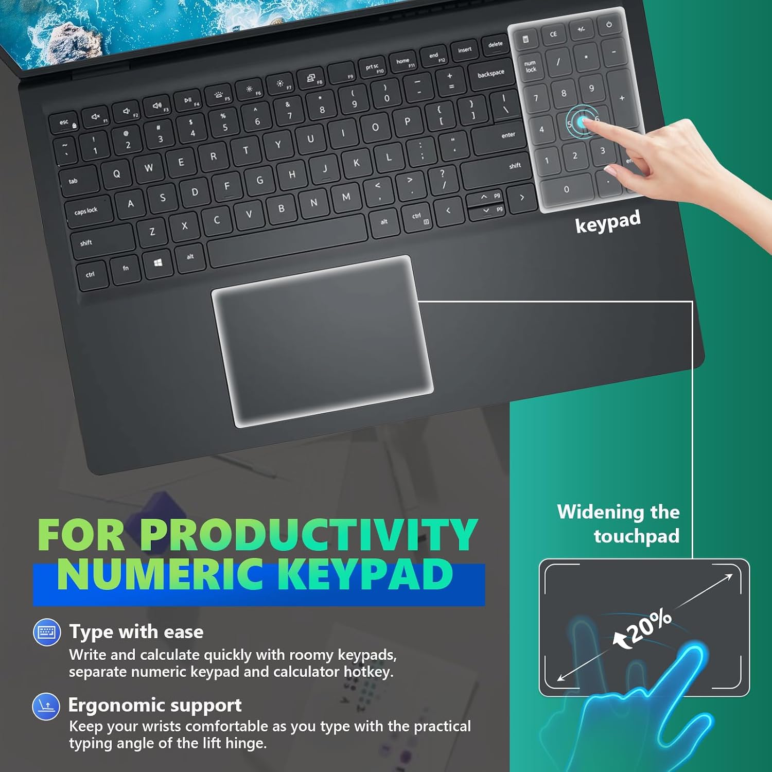 Dell 15 Touchscreen Laptop DC15250 for Business, Intel 10-Core i7-1355U, 15.6'' FHD Anti-Glare Display, 20GB RAM, 1TB SSD, Office 365 for the Web, Copilot AI, Webcam, Wi-Fi 6, Win 11 Pro, Black