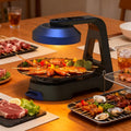 1390W Smokeless Indoor Grill, Precise Temperature Control (80-280°C), Electric Grill with Smart LED Display, Large Grilling Area, Dishwasher Safe Plates