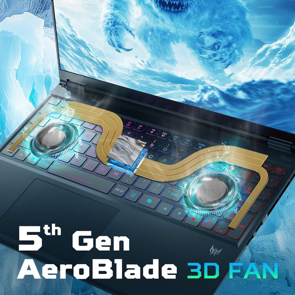 acer Predator Helios Neo 16S AI Gaming Laptop - 16' OLED 240Hz - Intel Core Ultra 9(up to 13 NPU Tops) - NVIDIA GeForce RTX 5070Ti - RGB Backlit Keyboard - Win 11 pro - Brand Accessory (64GB+4TB SSD)