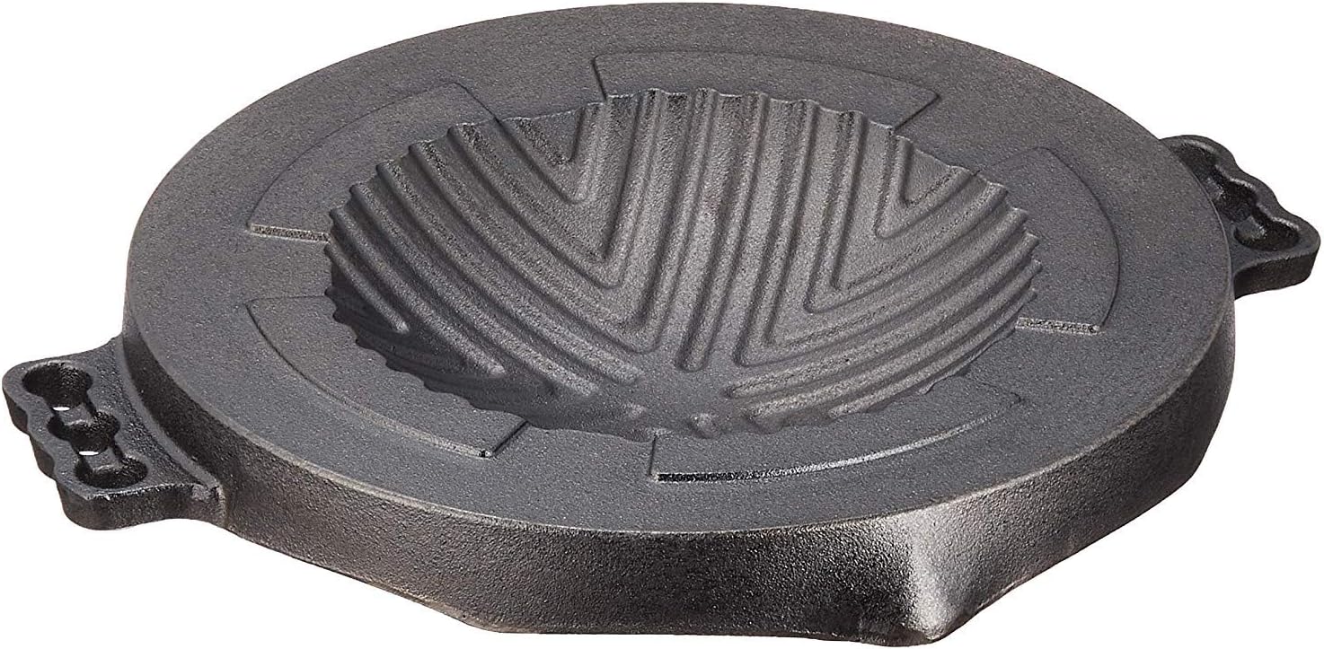 Ishigaki Yakiniku Genghis Khan Pot, Iron Casting, Approx. Width 13.4 x Depth 11.6 x Height 1.8 inches (34 x 29.5 x 4.5 cm), Professional Grade, Professional, Commercial Use, 6 Pieces