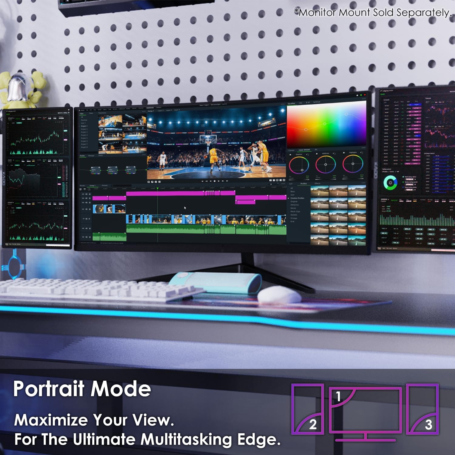Kado Dual Portable Monitor Setup - 2-Pack 15.6'' FHD 1080p, Ultra-Slim Laptop Monitor 1920x1080 with Built-in Speakers, IPS Display 180° Kickstand Stacked Desktop Setup Office Gaming Daytrading