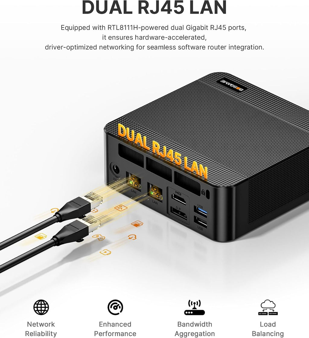 BOSGAME P6 Ryzen 9 6900HX Mini PC, 32GB LPDDR5X 6400MHz 1TB PCIe4.0 NVMe SSD Mini Computers, Dual LAN, AX210 Wi-Fi 6E, BT 5.3, Triple Display 4K, Light Gaming | Home | Office | Business Great Value PC