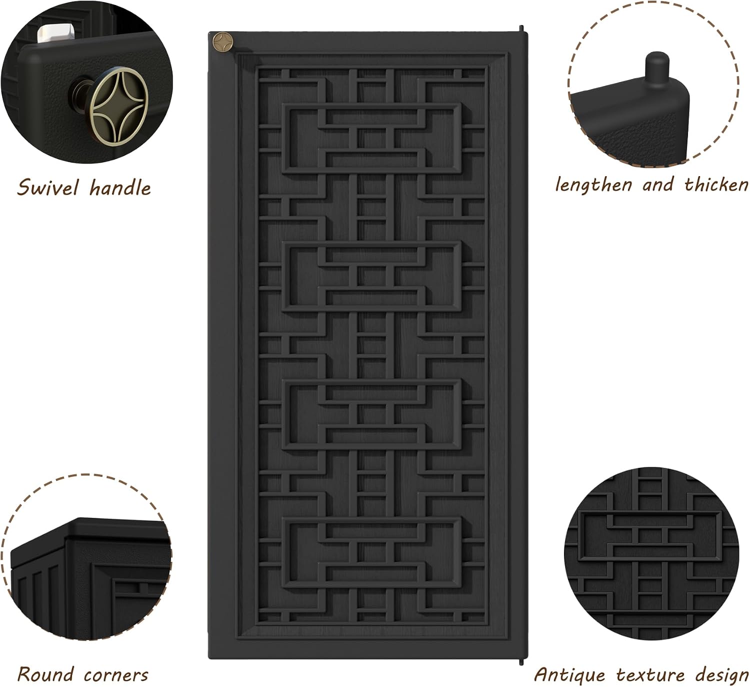 Mrosaa Outdoor Storage Cabinet Waterproof with Shelf,Resin Storage Sheds Outdoor Cabinets for tub Towels/Chemicals/Grill Items/Patio/Garden/Backyard, Size 34.3''L*15''W*36.2''H（Black）
