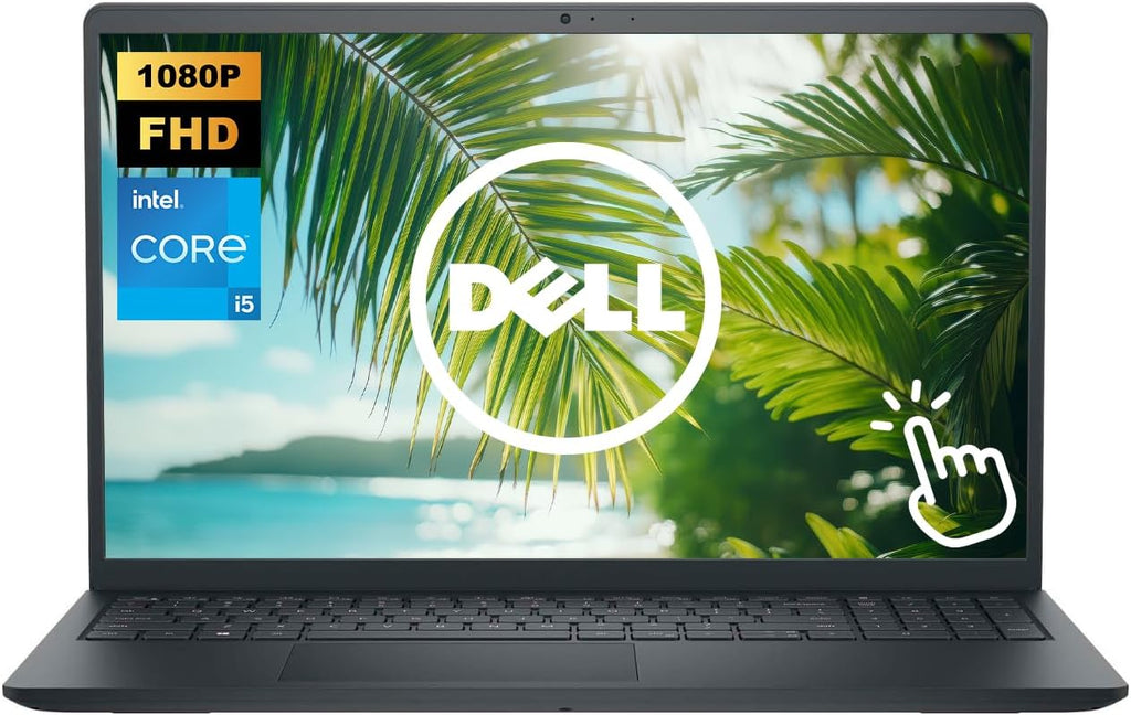 Dell Inspiron 15' Touchscreen Laptop, 8GB RAM 512GB Storage (256GB SSD+256GB External), 10-Core Intel Core i5 Processor, FHD 1920 x 1080 IPS Display, Windows 11, SD Card Reader, Black