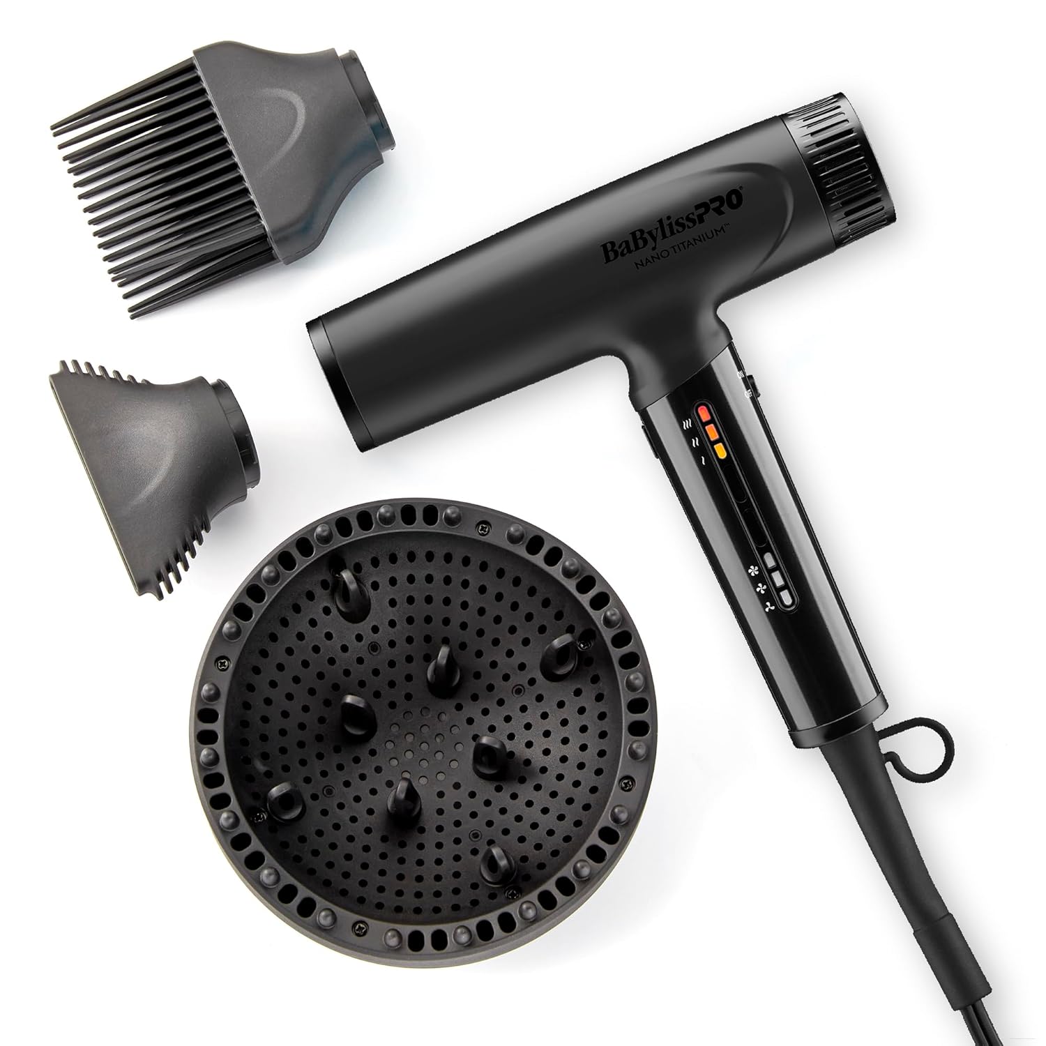 BaBylissPRO Nano Titanium Professional Nano Light Ionic Dual-Voltage Lightweight Hair Dryer