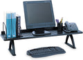 Safco 3603BL Wood Desk Riser, Optimize Supplies and Monitor Heights, Organize Desk and Tables, 8.25 Inch riser, Black