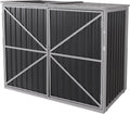 Aivituvin Outdoor Storage Cabinet Trash Can Storage Shed Upgraded with Metal Frame for Garbage Can, Gardening Tools and Accessories 50.4' L x 26.7' D x 41.4' H - Black