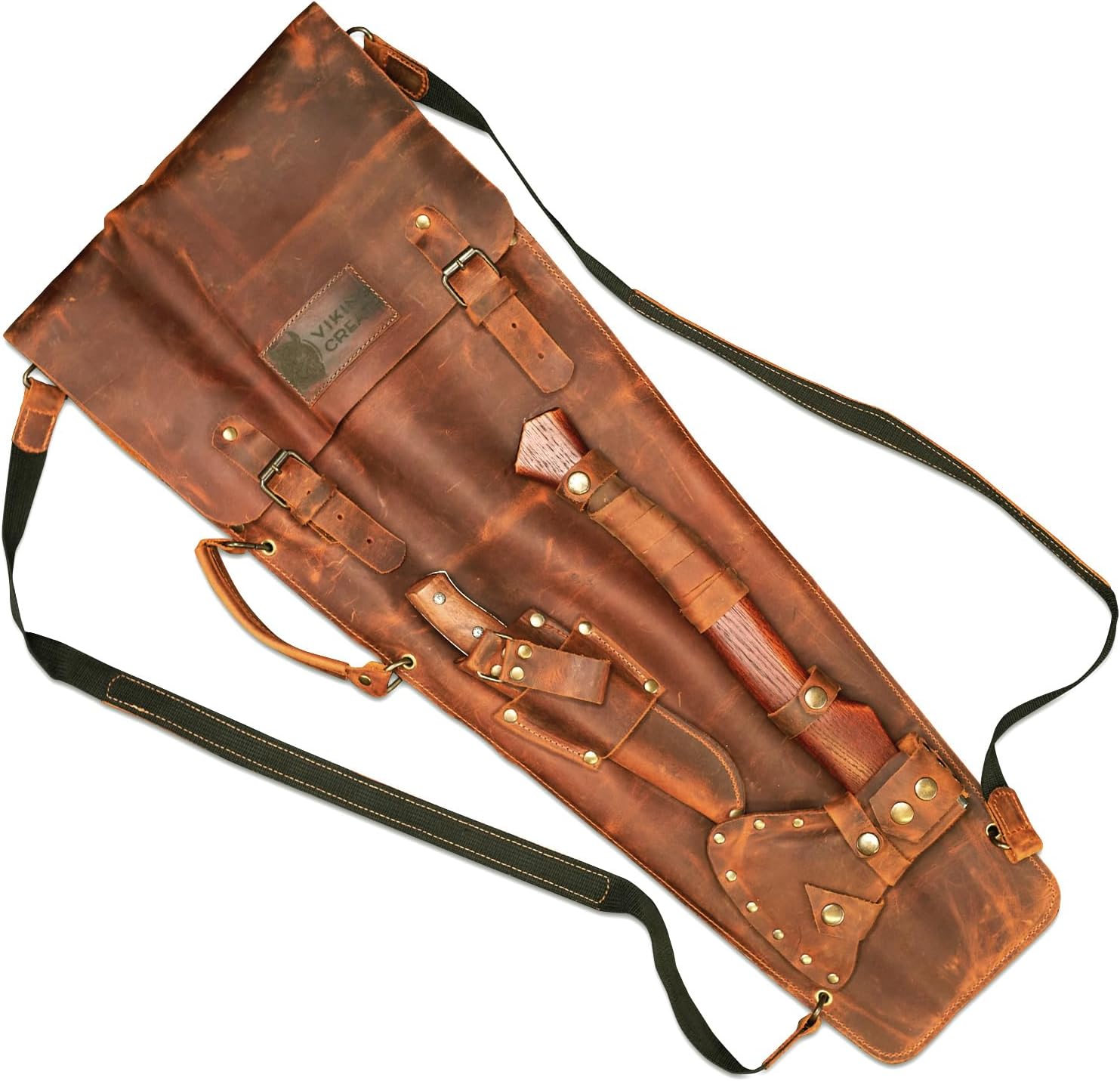 Grilling Supplies for BBQ - Outdoor Skewers Set for BBQ - Premium Barbecue Skewers Tool Sets Grill Utensils - Outdoor Grilling Set - Grill Skewers Set with Leather Case Chieftain