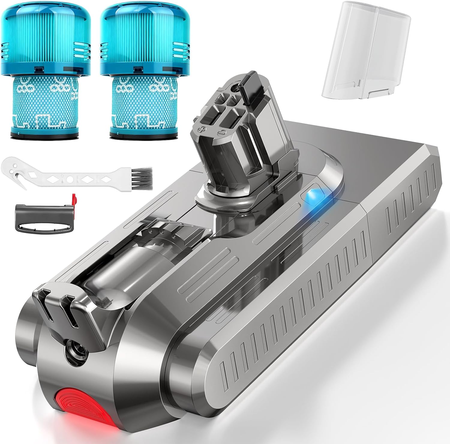 Upgraded 9000mAh V-11 V-15 Click in Battery Compatible with Dyson 25.2V, Compatible for Click-in Installation for Extra/Absolute/Animal/Torque/Drive/Outsize V-11 V-15 SV-15 SV-22 970425-01