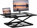 Mount-It! Standing Desk Converter 32' x 22' – Sit Stand Desk Riser with Gas Spring Lift, Slim 2.5' Low Profile, Height Adjustable Desktop Workstation, Preassembled Sit-Stand Solution for Home & Office