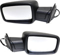 Garage-Pro Power Heated Mirrors For Ram 1500 2013-2018, Dodge Ram 1500 Accessories, Textured, Power Fold With Signal Light & Puddle Lamp; Without Blind Spot Monitor & Memory