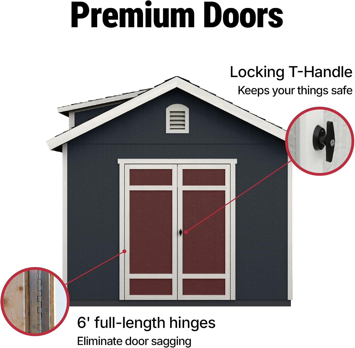 Handy Home Products Designer 12x10 Wooden Storage Shed with Dormer, Windows, and Floor Kit- Paint and Shingles not Included