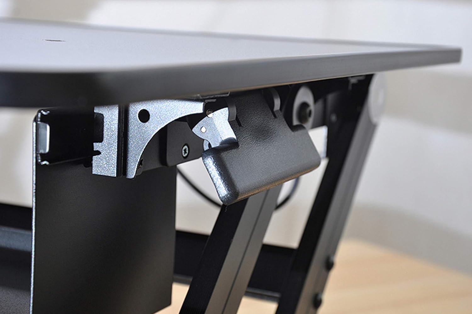 Rocelco 37.5' Deluxe Height Adjustable Standing Desk Converter - Quick Sit Stand Up Dual Monitor Riser - Gas Spring Assist Computer Workstation - Large Retractable Keyboard Tray - Black (R DADRB)