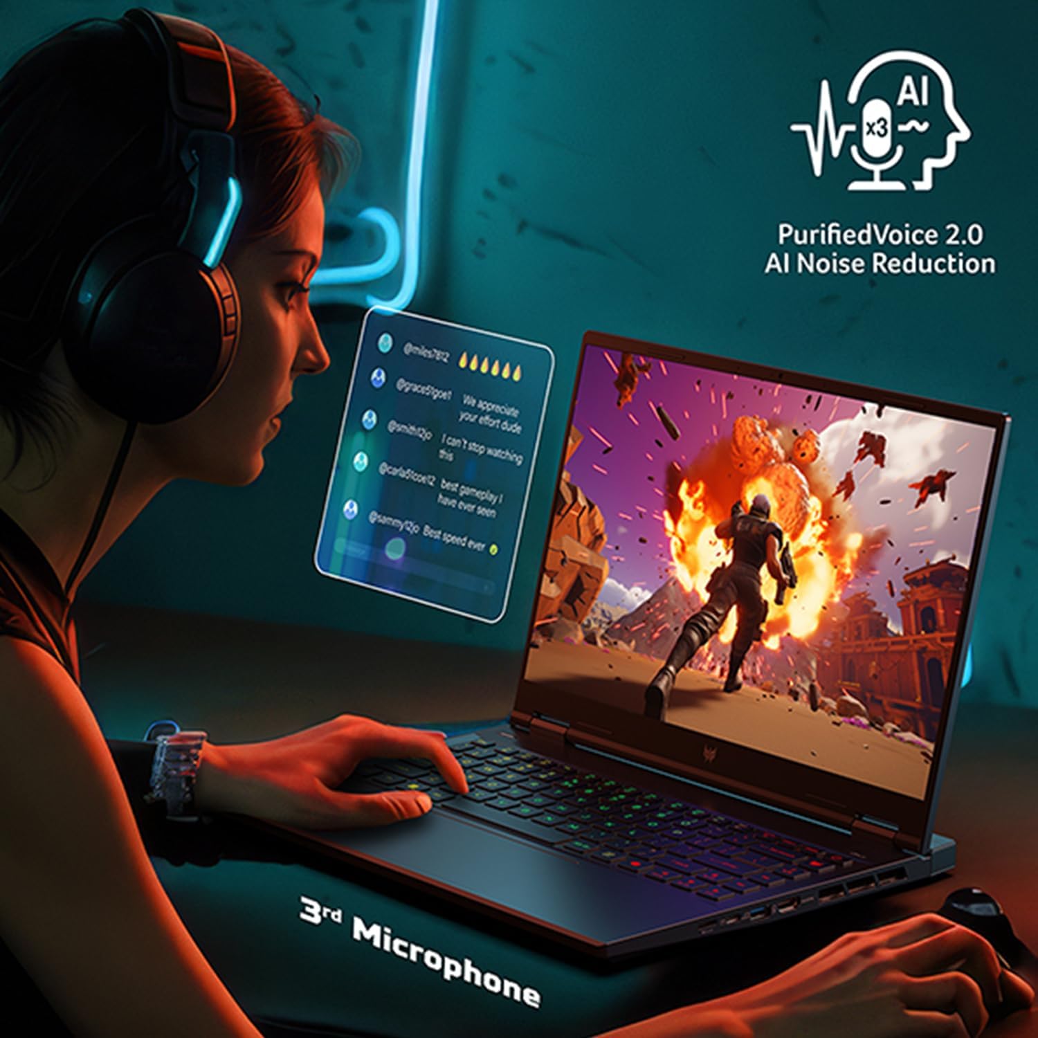 acer Predator Helios Neo 14 Gaming Laptop | 14.5' WQXGA IPS 120Hz Display | AI-Powered | Intel Core Ultra 7 Processor 155H | NVIDIA GeForce RTX 4060 | 16GB LPDDR5X | 1TB Gen 4 SSD | PHN14-51-797W