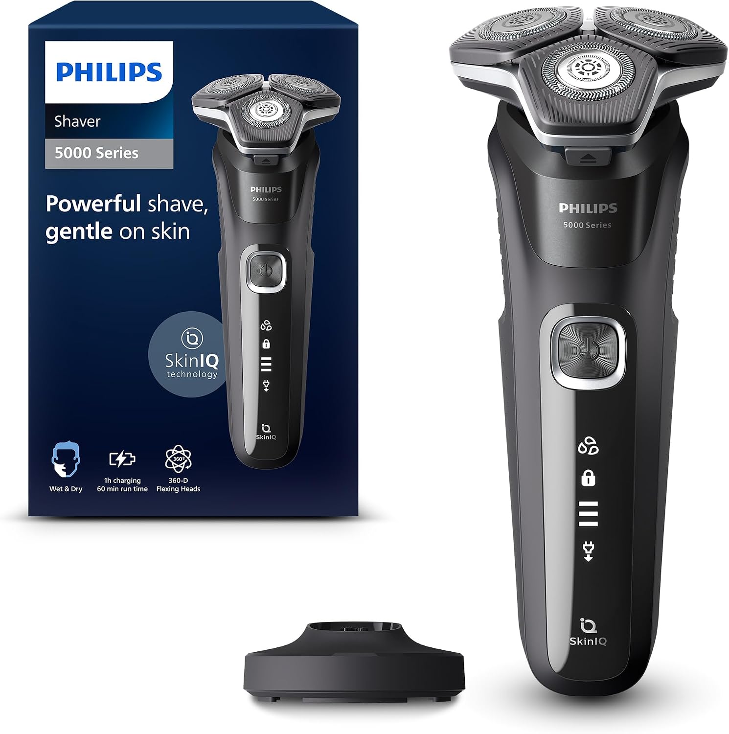 Philips Shaver Series 5000 Wet & Dry Shaver with Charging Stand, S5898/25