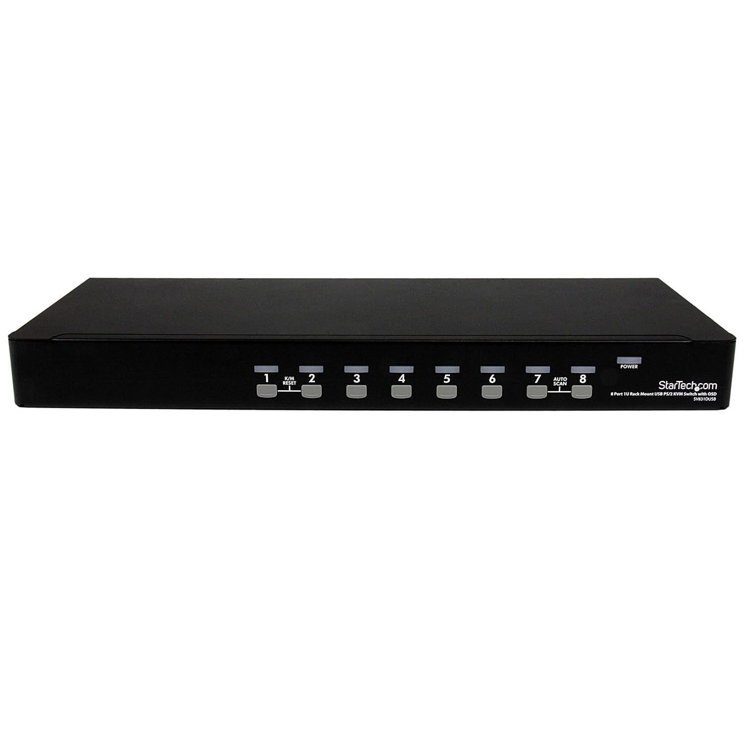 StarTech.com 8 Port VGA KVM Switch - 1U Rack Mount - USB PS/2 KVM Switch with OSD - 1920 x 1440, TAA @60hz - KVM Video Switch (SV831DUSB)