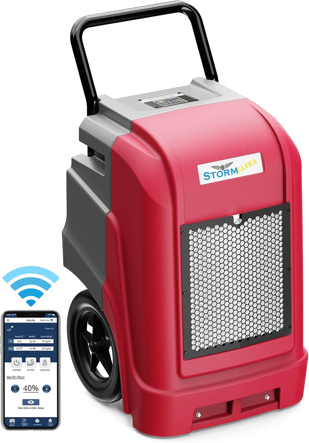 ALORAIR Smart WiFi Commercial Dehumidifier 190 PPD with Pump, Industrial Dehumidifiers Large Capacity for Basements, Garages & Job Sites, 5 Years Limited Warranty
