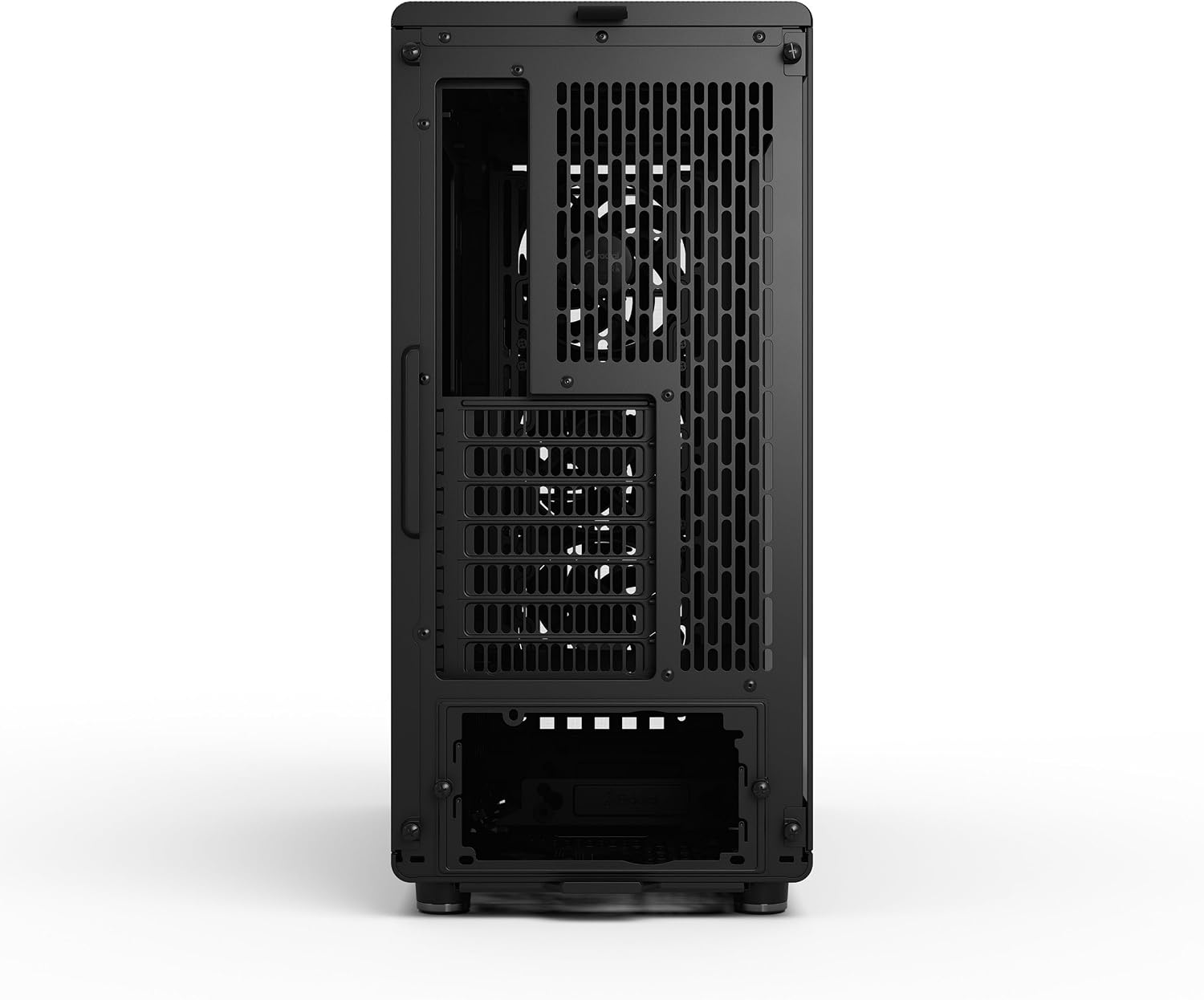 Fractal Design North Momentum Black - Glass Side Panel - Genuine Blackened Oak Wood Front - High Airflow PC Gaming Case - Three Powerful 120mm Momentum Fans Included - ATX Support