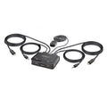 StarTech.com 2-Port USB-C Cable KVM Switch, 4K 60Hz DisplayPort Output, Compact KVM with 4ft/1.2m USB Type-C/Audio Integrated Host Cables, Bus Powered, Remote/Hotkey Switching (C2-D46-UC2-CBL-KVM)