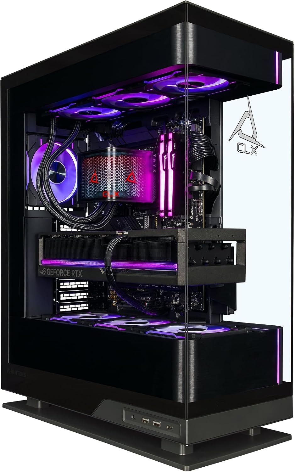CLX Ra Gaming PC - AMD Ryzen 9 9950X3D 4.3GHz, GeForce RTX 5090, 4TB NVMe M.2 SSD, 96GB DDR5 RGB Memory, 360mm AIO, WiFi, Windows 11 Pro, Black