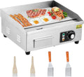 GarveeTech 22 in Commercial Electric Grill, 1600W Electric Countertop Grill Non-Stick Electric Grill Plate 110V Teppanyaki Flat Grill Stainless Steel Adjustable Temperature Control 122°F-572°F