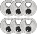 ABUS 20/70 6 Pack Heavy Duty Diskus Storage Padlock with 2 Keys for Storage, Outdoor, Commercial, 2.75in (70mm) Wide, Keyed Alike 323614