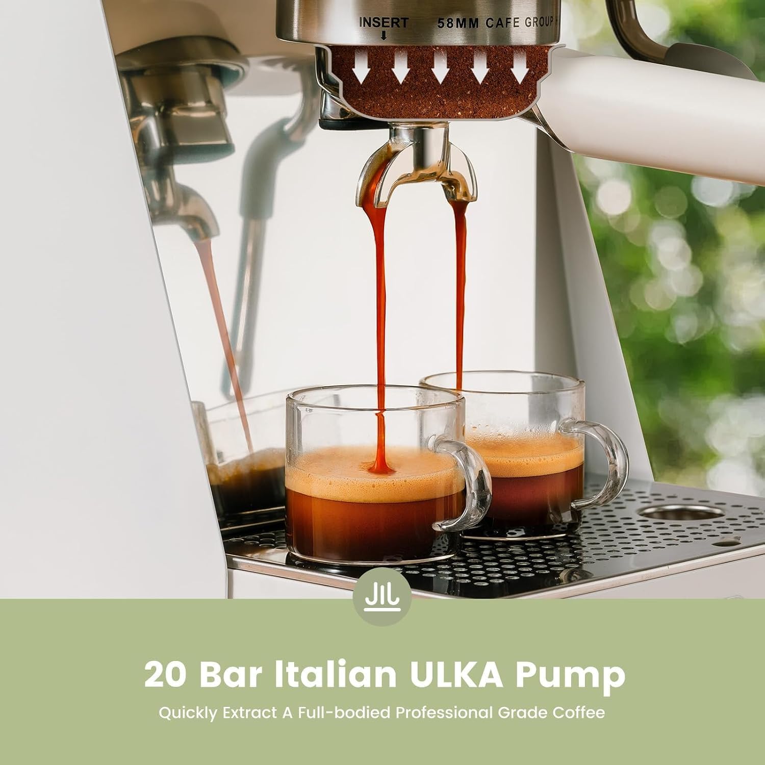 Gevi 20 Bar Espresso Machine with Professional 58mm Espresso Maker with Milk Frother,Smart Touch Display&PID Temperature Control for Cappuccino, Latte,Great Gift,White