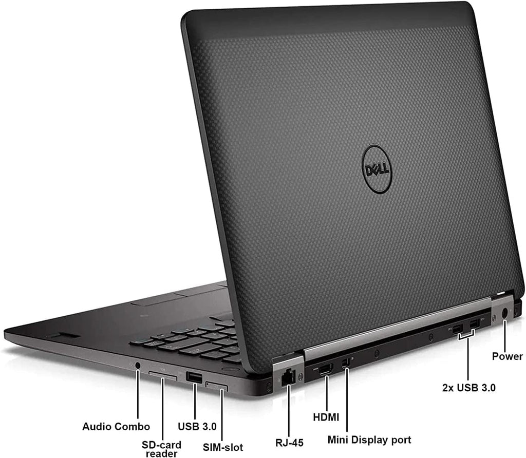 Dell Latitude E7470 14-Inch Display Laptop, Intel Core i5-6300U, 8GB RAM, 256GB SSD, Camera, Windows 11 Pro (Renewed)