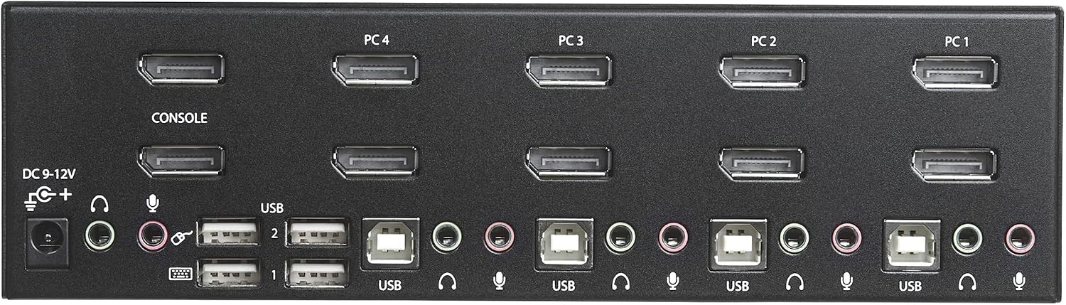4 Port Dual DisplayPort KVM Switch