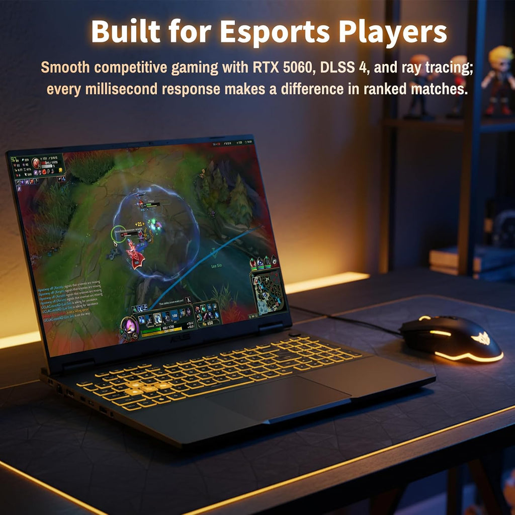 ASUS TUF F16 Gaming Laptop - 16' FHD+ 165Hz Display 300 nits, Intel 16 Core i7-14650HX, NVIDIA GeForce RTX 5060, Windows 11 Pro, WiFi 6E, Backlit Keyboard (64GB DDR5 RAM | 2TB SSD)