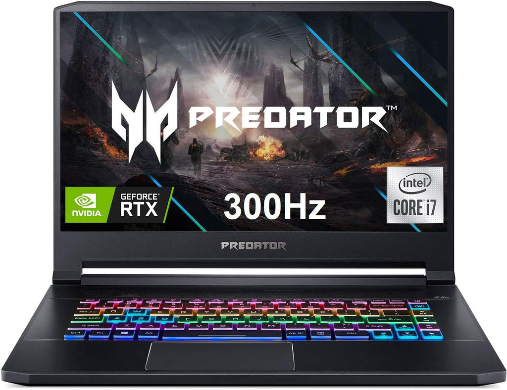 Acer Predator Triton 500 PT515-52-73L3 Gaming Laptop, Intel i7-10750H, NVIDIA GeForce RTX 2070 SUPER, 15.6' FHD NVIDIA G-SYNC Display, 300Hz, 16GB Dual-Channel DDR4, 512GB NVMe SSD, RGB Backlit KB