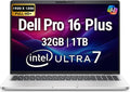 Dell Pro 16 Plus PB16250 (Replaces Latitude 5550) AI Business Notebook 16' FHD+ Intel Ultra 7-265U, 32GB DDR5 RAM, 1TB SSD PCIe, Wi-Fi 6E, BT, Backlit Keyboard, HD Webcam, RJ-45, Win 11 Pro - Silver
