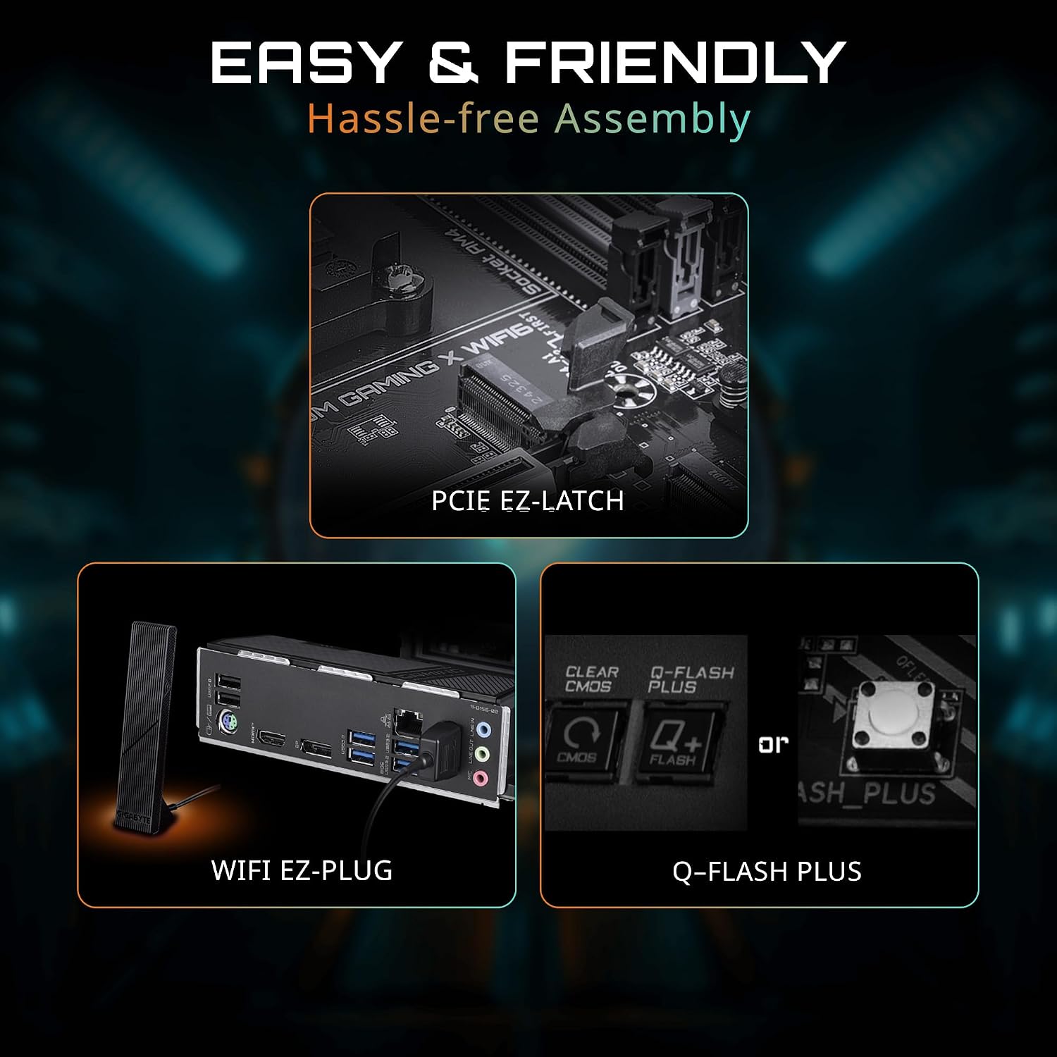 GIGABYTE B550M Gaming X WIFI6 AMD AM4 mATX Motherboard, Supports Ryzen 5000/4000/3000 Series, DDR4, 5+3 Power Phase, 2X M.2, PCIe 4.0, WIFI6, GbE LAN, PCIe EZ-Latch, WiFi EZ-Plug, RGB Fusion