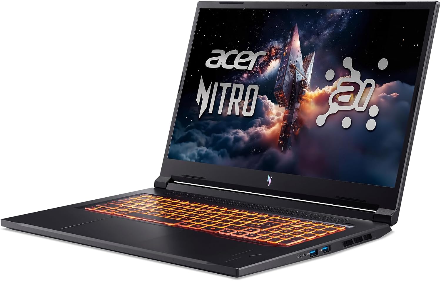 Acer Nitro V 17 AI Gaming Laptop | AMD Ryzen 7 260 Processor | NVIDIA GeForce RTX 5070 Laptop GPU (798 AI Tops) | 17.3' FHD IPS 144Hz Display | 32GB DDR5 | 1TB Gen 4 SSD | Wi-Fi 6E | ANV17-41-R75F