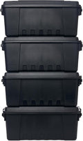 Plano 4 Pack Medium Sportsman's Trunk for Outdoor or Indoor Gear and Tools for Hunting, Camping and Fishing Equipment, Rugged Organization, Black