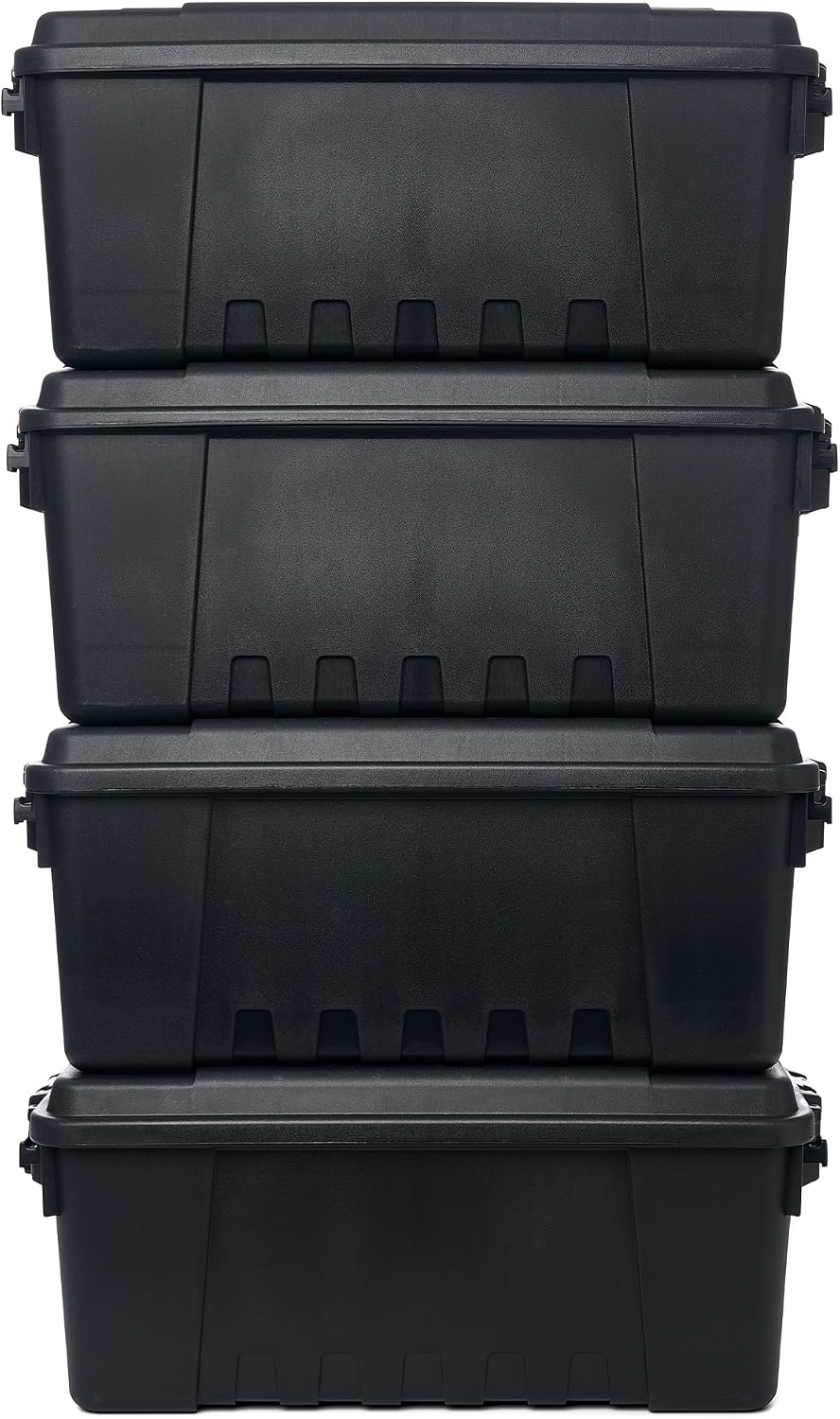 Plano 4 Pack Medium Sportsman's Trunk for Outdoor or Indoor Gear and Tools for Hunting, Camping and Fishing Equipment, Rugged Organization, Black